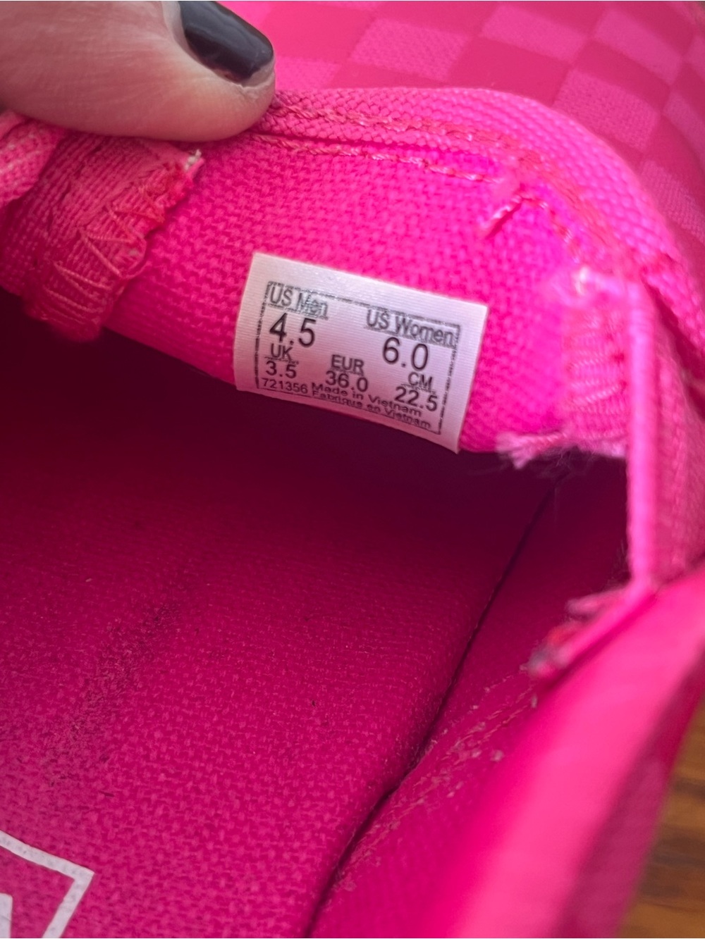 Vans Classic Slip-On Checkerboard Sneakers - Hot Pink - Picture 4 of 4